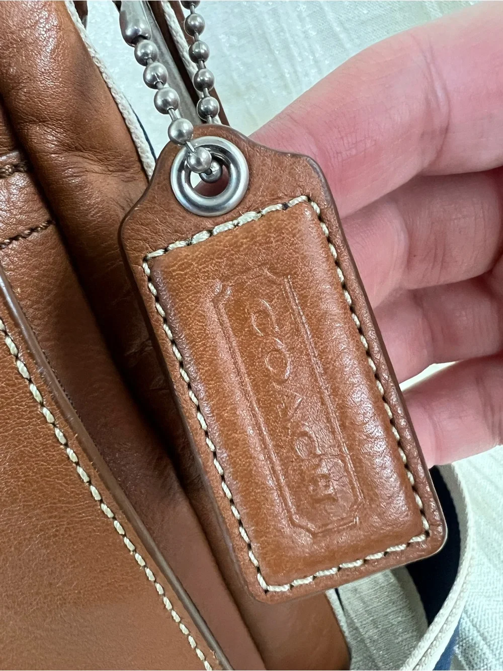 Coach F70655 Leather Messenger Bag Brown Laptop Crossbody Commuter VGUC